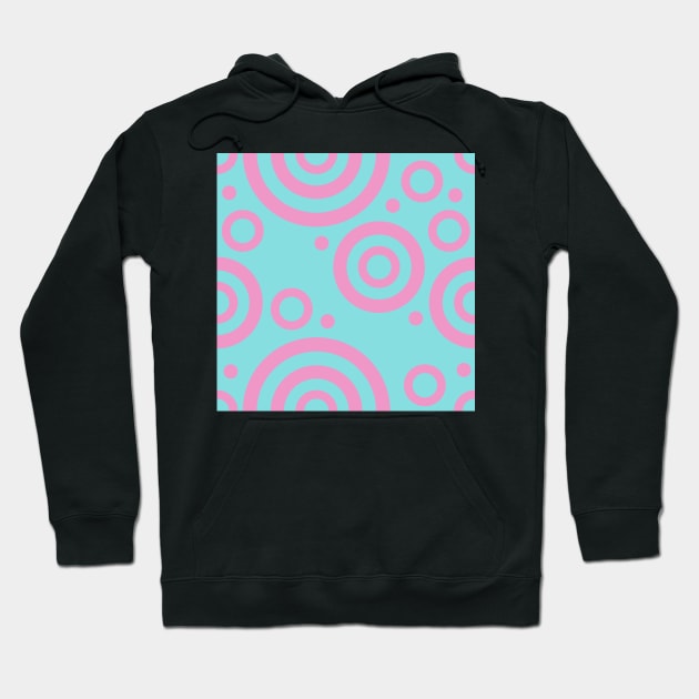 Pink circle pattern Hoodie by Annka47